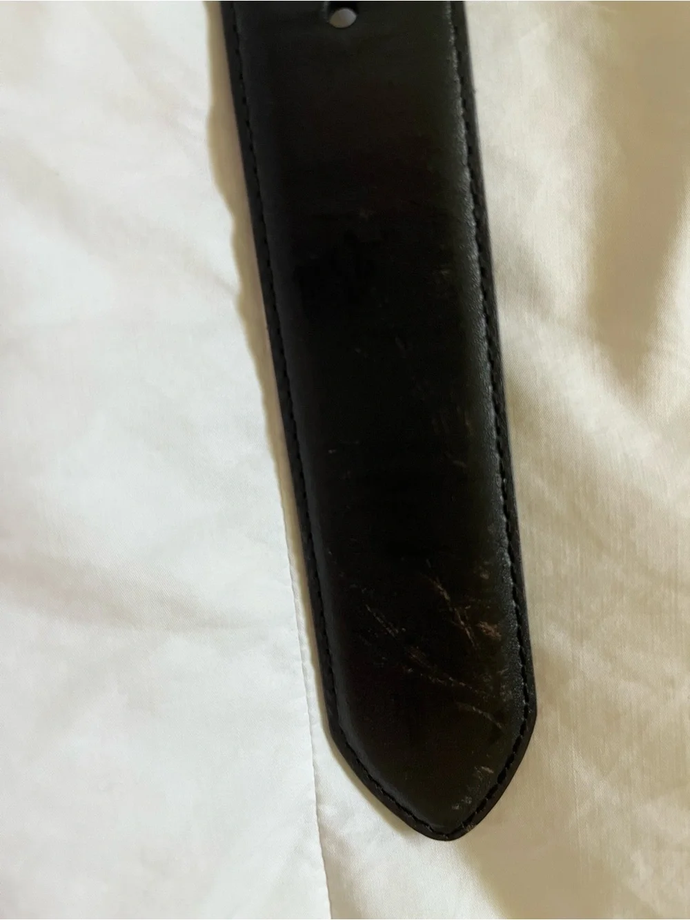 Aritzia 100% Leather Black Belt with Solid Brass Gold Buckle Size Medium